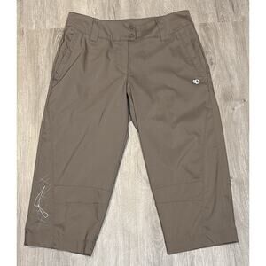 Pearl Izumi Capri Woman's L 34x21 Gray Lightweight Cycling Pants Pockets Active